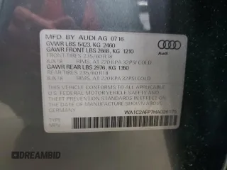 2017 Audi Q5 Premium z VIN WA1C2AFP7HA026175, wystawiony jako Copart lot #58146055 z przebiegiem 205 467 mil mil oraz Czysty tytuł • Clean title. Historia ofert i sprzedaży dostępna na DreamBid. Obrazek 13.