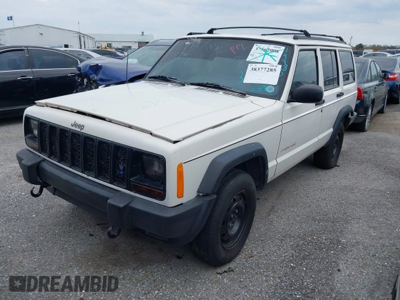 1998 Jeep Cherokee Sport with VIN 1J4FT68S5WL199283, listed as a IAAI auction lot 38377285 with 208,074 mi miles. Bid and sale history available at carsss.com. Image 2.