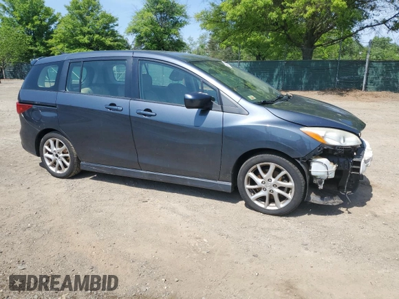 2012 Mazda 5 Grand Touring with VIN JM1CW2DL5C0141453, listed as a Copart auction lot 55402395 with 99,756 mi miles and Salvage title. Bid and sale history available at DreamBid. Image 4.