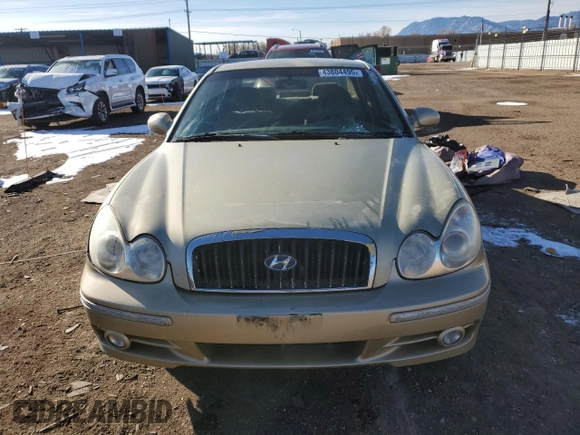 2003 Hyundai Sonata GLS with VIN KMHWF35H33A874765, listed as a Copart auction lot 43804495 with 168,242 mi miles and Salvage Title. Bid and sale history available at carsss.com. Image 5.