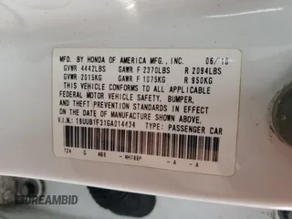 2016 Acura TLX with VIN 19UUB1F31GA014434, listed as a Copart auction lot 51458575 with 147,542 mi miles and Clean Title. Bid and sale history available at carsss.com. Image 12.