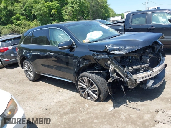 2019 Acura MDX Technology with VIN 5J8YD4H55KL037093, listed as a IAAI auction lot 42497673 with 43,630 mi miles and . Bid and sale history available at DreamBid. Image 1.