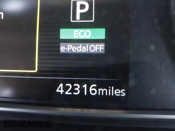 2019 Nissan LEAF SV with VIN 1N4AZ1CP7KC313224, listed as a IAAI auction lot 42289125 with 42,316 mi miles and . Bid and sale history available at DreamBid. Image 16.