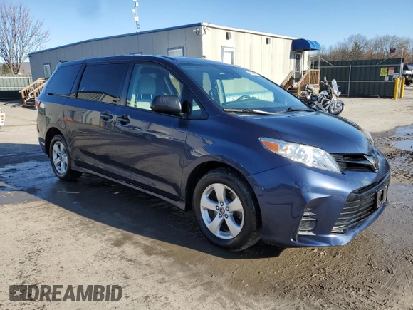 2019 Toyota Sienna L with VIN 5TDZZ3DC6KS013290, listed as a Copart auction lot 49493685 with 76,416 mi miles and Salvage Title. Bid and sale history available at carsss.com. Image 4.