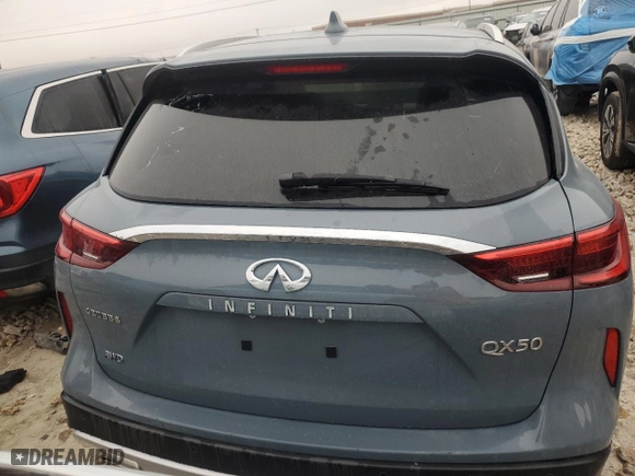 2023 Infiniti QX50 SENSORY with VIN 3PCAJ5EB5PF109056, listed as a Copart auction lot 42813775 with 13,665 mi miles and Salvage Title. Bid and sale history available at carsss.com. Image 6.