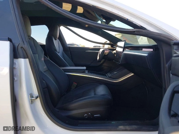 2022 Tesla Model S Plaid with VIN 5YJSA1E64NF479959, listed as a IAAI auction lot 41057673 with 27,203 mi miles. Bid and sale history available at carsss.com. Image 5.