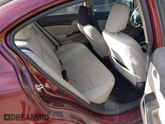 2015 Honda Civic Sedan LX with VIN 19XFB2F52FE059814, listed as a IAAI auction lot 40413705 with 91,506 mi miles. Bid and sale history available at carsss.com. Image 8.