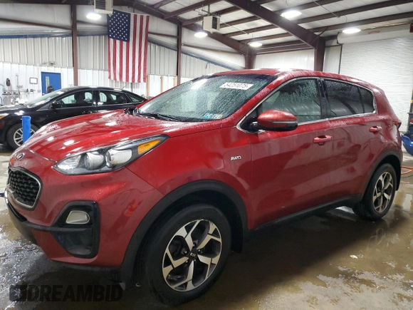 2020 Kia Sportage LX with VIN KNDPMCAC3L7661630, listed as a Copart auction lot 54251075 with 103,728 mi miles and Salvage Title. Bid and sale history available at carsss.com. Image 1.