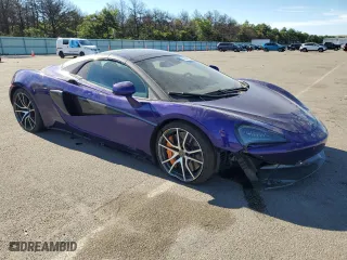 2018 McLaren 570S with VIN SBM13FAA8JW005006, listed as a Copart auction lot 59641834 with 38,683 mi miles and Salvage Title. Bid and sale history available at carsss.com. Image 4.