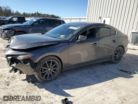 2019 Mazda 3 Premium with VIN 3MZBPAEM0KM105138, listed as a Copart auction lot 47826545 with 86,929 mi miles and Salvage Title. Bid and sale history available at DreamBid. Image 1.