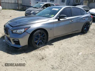2014 Infiniti Q50 Sport with VIN JN1BV7APXEM687358, listed as a Copart auction lot 52028215 with 109,855 mi miles and Salvage Title. Bid and sale history available at DreamBid. Image 1.