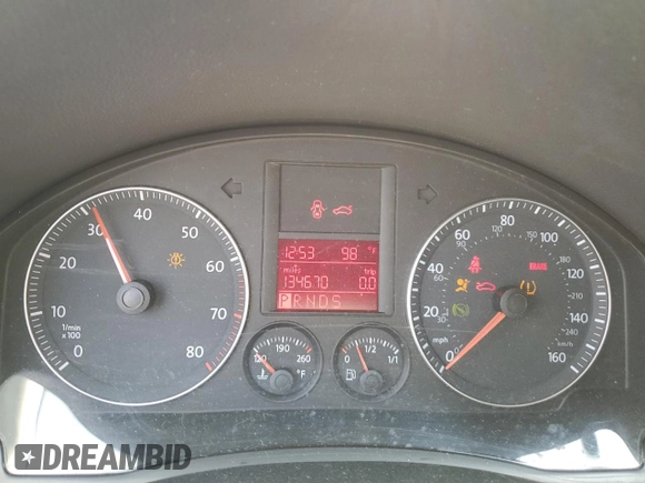 2009 Volkswagen Jetta SE with VIN 3VWRZ71K09M077240, listed as a Copart auction lot 60546435 with 134,670 mi miles and Salvage title. Bid and sale history available at DreamBid. Image 9.