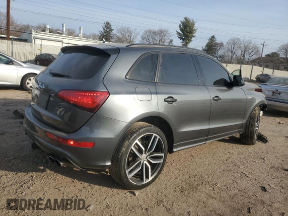 2017 Audi SQ5 Premium Plus with VIN WA1CCAFP5HA063917, listed as a Copart auction lot 48882755 with 104,669 mi miles and Salvage Title. Bid and sale history available at carsss.com. Image 3.