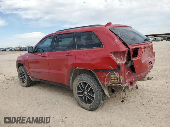 2018 Jeep Grand Cherokee Trailhawk with VIN 1C4RJFLGXJC477597, listed as a Copart auction lot 56338075 with 91,443 mi miles and Salvage title. Bid and sale history available at DreamBid. Image 2.