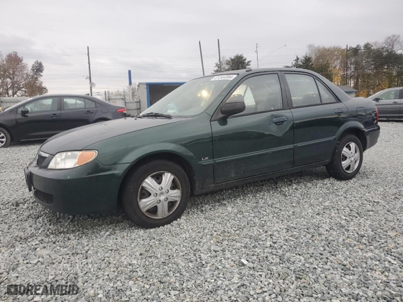 2001 Mazda Protege DX with VIN JM1BJ222010447414, listed as a Copart auction lot 81344584 with 195,931 mi miles and Salvage Title. Bid and sale history available at carsss.com. Image 1.