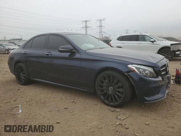 2016 Mercedes-Benz C 300 Luxury with VIN 55SWF4KB7GU169991, listed as a Copart auction lot 53624975 with 90,324 mi miles and Salvage Title. Bid and sale history available at DreamBid. Image 4.