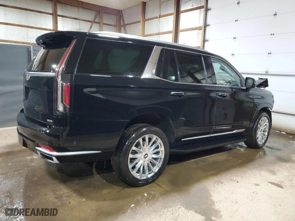 2023 Cadillac Escalade 4WD Premium Luxury with VIN 1GYS4BKL2PR224693, listed as a Copart auction lot 76668814 with 40,094 mi miles and Clean Title. Bid and sale history available at carsss.com. Image 3.