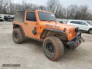 2012 Jeep Wrangler JK Sport S with VIN 1C4GJWAG6CL227139, listed as a Copart auction lot 44497345 with 77,928 mi miles and Salvage Title. Bid and sale history available at carsss.com. Image 4.