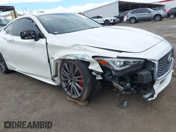 2017 Infiniti Q60 Red Sport 400 with VIN JN1FV7EKXHM611062, listed as a IAAI auction lot 40374401 with 69,460 mi miles and . Bid and sale history available at carsss.com. Image 6.