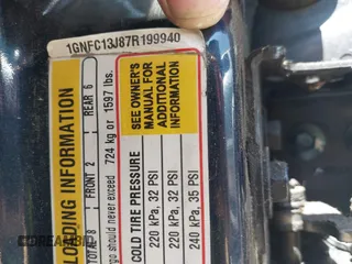 2007 Chevrolet Tahoe LT z VIN 1GNFC13J87R199940, wystawiony jako IAAI lot #42110497 z przebiegiem Nie podano mil oraz . Historia ofert i sprzedaży dostępna na DreamBid. Obrazek 9.