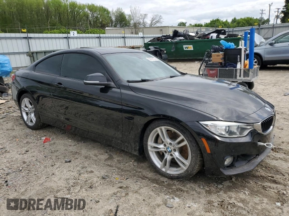 2015 BMW 4 Series 435i with VIN WBA3R1C58FK195520, listed as a Copart auction lot 52079125 with 101,584 mi miles and Salvage title. Bid and sale history available at DreamBid. Image 4.