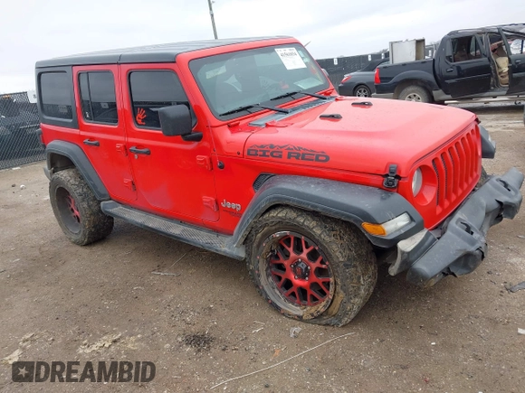 2020 Jeep Wrangler Unlimited Willys with VIN 1C4HJXDN8LW213889, listed as a IAAI auction lot 41561034 with 97,489 mi miles and . Bid and sale history available at DreamBid. Image 1.