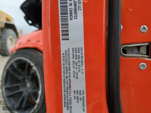2021 Dodge Charger Scat Pack Widebody with VIN 2C3CDXGJ6MH609723, listed as a Copart auction lot 42614065 with 47,690 mi miles and Salvage Title. Bid and sale history available at carsss.com. Image 12.