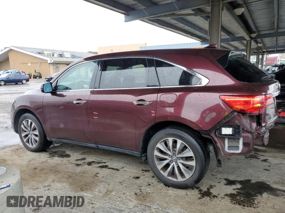 2014 Acura MDX Technology z VIN 5FRYD4H40EB016308, wystawiony jako Copart lot #48473065 z przebiegiem 104 395 mil mil oraz Szkoda całkowita • Salvage title. Historia ofert i sprzedaży dostępna na DreamBid. Obrazek 2.