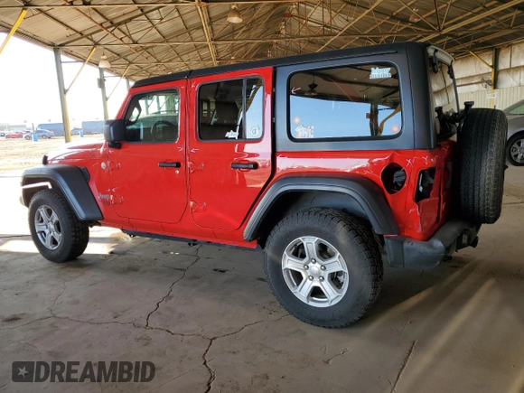 2018 Jeep Wrangler Unlimited Sport z VIN 1C4HJXDN8JW206681, wystawiony jako Copart lot #49619615 z przebiegiem 74 949 mil mil oraz Szkoda całkowita • Salvage title. Historia ofert i sprzedaży dostępna na DreamBid. Obrazek 2.