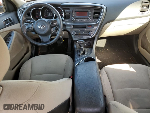 2015 Kia Optima LX with VIN 5XXGM4A70FG487309, listed as a Copart auction lot 50470835 with 96,517 mi miles and Salvage Title. Bid and sale history available at DreamBid. Image 8.