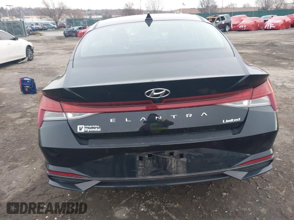 2023 Hyundai Elantra Limited with VIN KMHLP4AG6PU400980, listed as a IAAI auction lot 41886606 with 19,219 mi miles and . Bid and sale history available at DreamBid. Image 16.