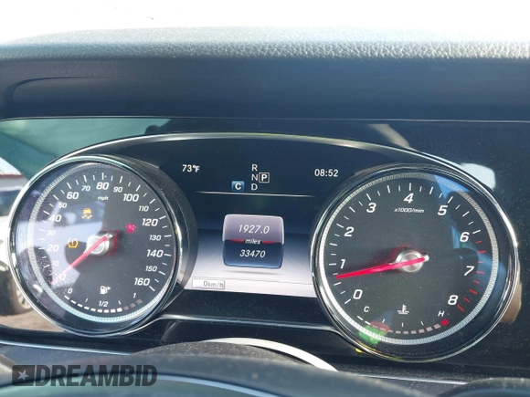 2018 Mercedes-Benz E-Class E 300 with VIN WDDZF4JB2JA328888, listed as a IAAI auction lot 41801938 with 33,470 mi miles. Bid and sale history available at carsss.com. Image 7.
