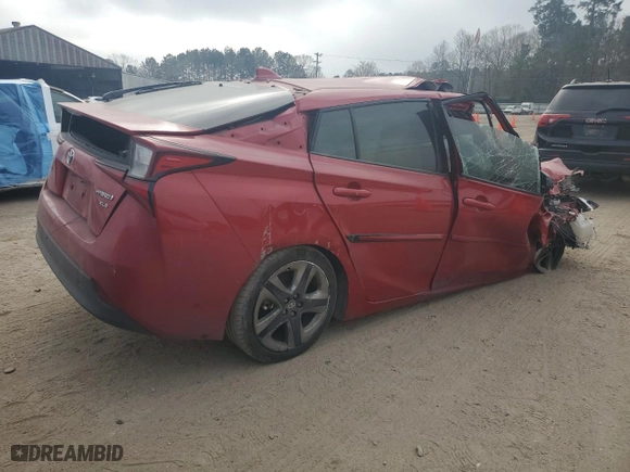 2020 Toyota Prius L Eco with VIN JTDKARFU7L3122118, listed as a Copart auction lot 44808215 with 0 mi miles and Salvage Title. Bid and sale history available at carsss.com. Image 3.