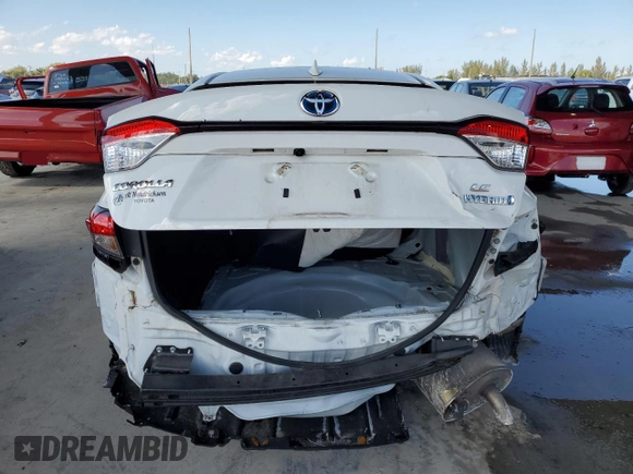 2023 Toyota Corolla Hybrid LE with VIN JTDBCMFE4P3006113, listed as a Copart auction lot 50166175 with 37,075 mi miles and Salvage Title. Bid and sale history available at carsss.com. Image 6.