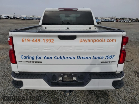 2022 Chevrolet Silverado 1500 Custom with VIN 3GCPWBEK9NG173246, listed as a Copart auction lot 49134355 with 66,452 mi miles and Salvage Title. Bid and sale history available at DreamBid. Image 6.