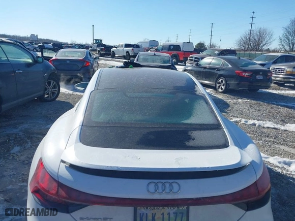 2024 Audi e-tron GT Premium Plus with VIN WAUFJBFW6R7004635, listed as a IAAI auction lot 41409251 with 7,718 mi miles. Bid and sale history available at carsss.com. Image 16.