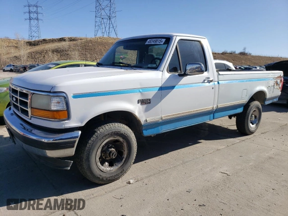 1995 Ford F-150 with VIN 1FTEF14N7SLB10674, listed as a Copart auction lot 48249815 with 183,744 mi miles and Clean Title. Bid and sale history available at carsss.com. Image 1.