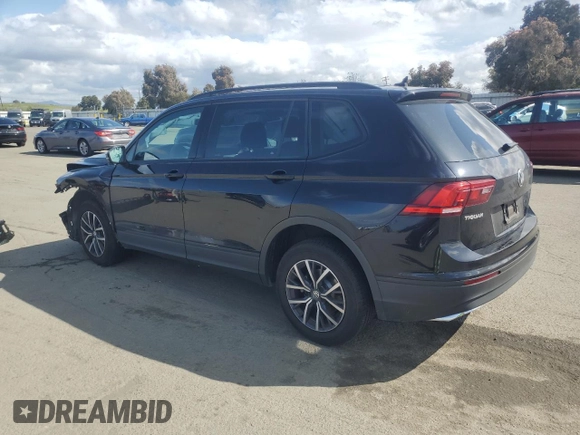 2021 Volkswagen Tiguan S with VIN 3VV1B7AX3MM016927, listed as a Copart auction lot 51351865 with 43,594 mi miles and Salvage title. Bid and sale history available at DreamBid. Image 2.