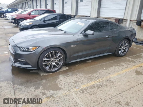 2015 Ford Mustang GT z VIN 1FA6P8CF7F5375003, wystawiony jako Copart lot #55383995 z przebiegiem 84 681 mil mil oraz Szkoda całkowita • Salvage title. Historia ofert i sprzedaży dostępna na DreamBid. Obrazek 1.