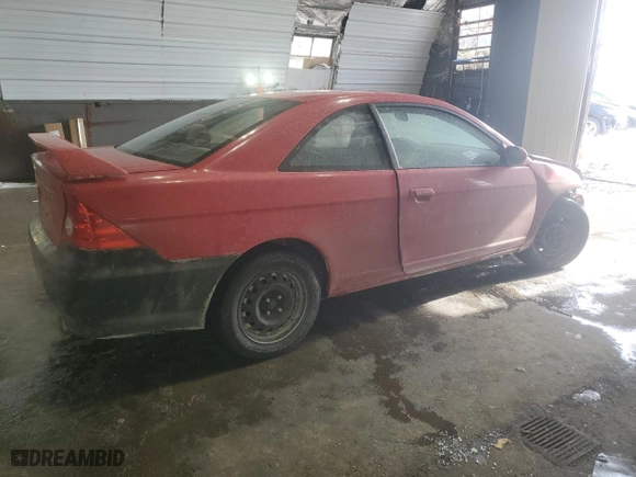 2004 Honda Civic EX with VIN 1HGEM21974L067543, listed as a Copart auction lot 46064795 with 200,021 mi miles and Salvage Title. Bid and sale history available at carsss.com. Image 3.