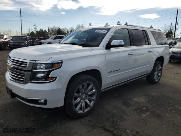 2017 Chevrolet Suburban Premier with VIN 1GNSCJKC0HR274200, listed as a Copart auction lot 89407745 with 61,055 mi miles and Clean Title. Bid and sale history available at carsss.com. Image 1.