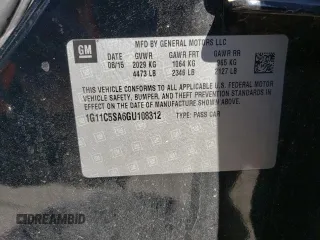 2016 Chevrolet Malibu Limited LT with VIN 1G11C5SA6GU108312, listed as a Copart auction lot 49552015 with 133,780 mi miles and Salvage Title. Bid and sale history available at carsss.com. Image 15.