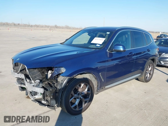 2023 BMW X3 sDrive30i with VIN 5UX43DP05P9P62525, listed as a IAAI auction lot 41377611 with 31,500 mi miles and . Bid and sale history available at DreamBid. Image 17.