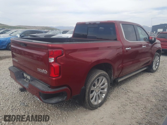 2021 Chevrolet Silverado 1500 High Country with VIN 3GCUYHET2MG141357, listed as a Copart auction lot 52708715 with 55,021 mi miles and Clean Title. Bid and sale history available at carsss.com. Image 3.