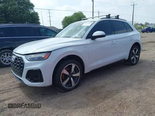 2023 Audi Q5 S line Premium Plus with VIN WA1EAAFY3P2111723, listed as a IAAI auction lot 42196076 with 33,426 mi miles and . Bid and sale history available at DreamBid. Image 2.