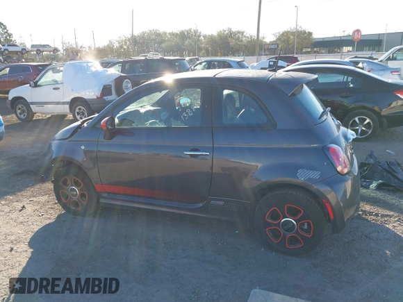 2015 FIAT 500e with VIN 3C3CFFGE3FT603301, listed as a IAAI auction lot 41599133 with 42,635 mi miles. Bid and sale history available at carsss.com. Image 14.