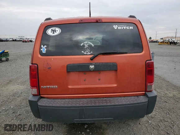 2007 Dodge Nitro SXT with VIN 1D8GT28K37W690052, listed as a Copart auction lot 65340865 with 252,332 mi miles and Salvage title. Bid and sale history available at DreamBid. Image 6.