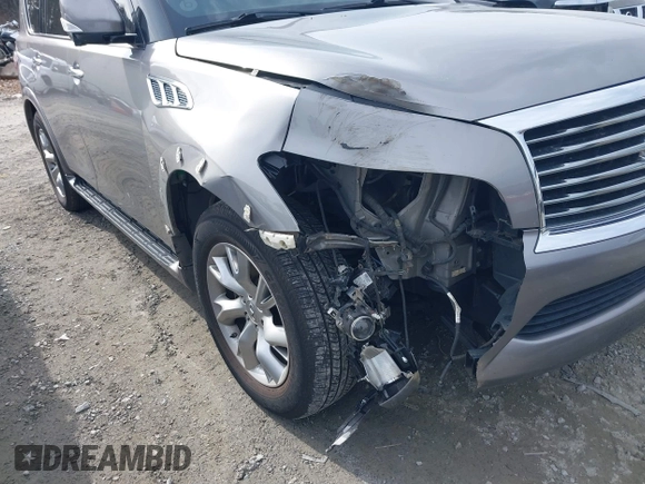 2012 Infiniti QX56 8-passenger with VIN JN8AZ2ND7C9716559, listed as a IAAI auction lot 41465078 with 184,373 mi miles and . Bid and sale history available at DreamBid. Image 6.