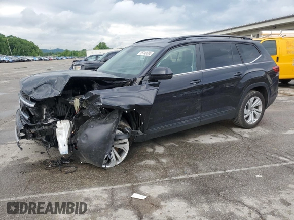 2022 Volkswagen Atlas SE with VIN 1V2HR2CAXNC514385, listed as a Copart auction lot 55742695 with 33,263 mi miles and Salvage title. Bid and sale history available at DreamBid. Image 1.
