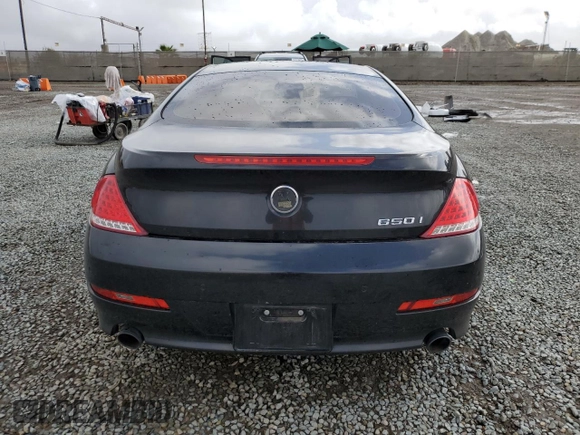 2010 BMW 6 Series 650i with VIN WBAEA5C57ACV93568, listed as a Copart auction lot 45578355 with 172,586 mi miles and Salvage Title. Bid and sale history available at carsss.com. Image 6.